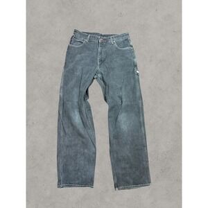 Y2K Tommy Hilfiger Carpenter Jeans Mens 33x34 Faded Black Denim Straight Leg
